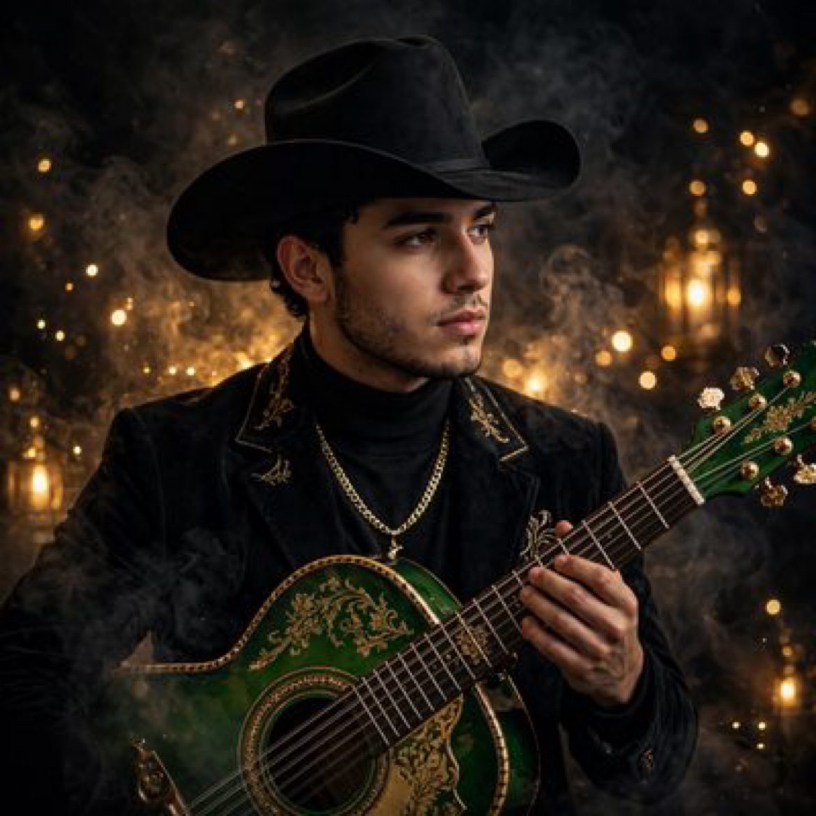 Cantante de Mi Corrido Personal con guitarra